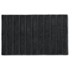 Kela Megan tapis de bain 80x50 cm rectangulaire noir 24713