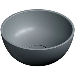 Omnires Shell M+ lavabo 35x35 cm ronde à poser noir mat SHELL350UNAG