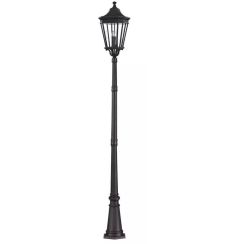 Elstead Lighting Cotswold Lane lampadaire extérieur 3x60 W noir FE-COTSLN5-L-BK