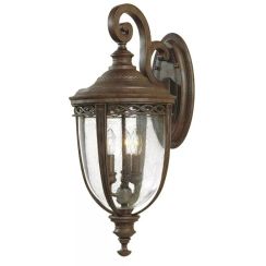 Elstead Lighting English Bridle applique murale extérieure 3x60 W marron FE-EB2-L-BRB