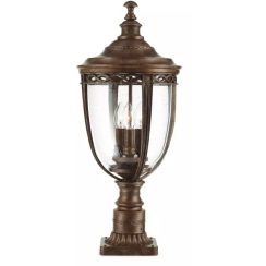 Elstead Lighting English Bridle lampadaire extérieur 3x60 W marron FE-EB3-L-BRB