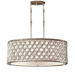 Elstead Lighting Lucia lampe suspendue 3x60 W argenté FE-LUCIA-P-A