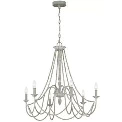Elstead Lighting Maryville lampe suspendue 6x60 W gris/cendre FE-MARYVILLE6