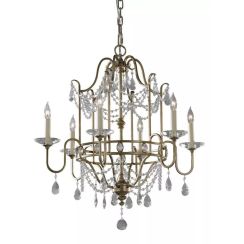 Elstead Lighting Gianna lampe suspendue 6x60 W argenté FE-GIANNA6