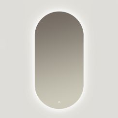 Ars Longa Aurora miroir 50x100 cm ovale avec éclairage LED-AURORA50100
