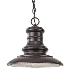 Elstead Lighting Redding Station lampe suspendue 1x60 W marron FE-REDDING8-M-RB