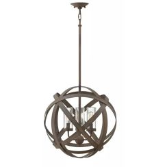 Elstead Lighting Carson suspension extérieure 3x40 W fer HK-CARSON-3P