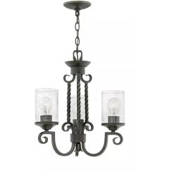 Elstead Lighting Casa lampe suspendue 3x60 W noir HK-CASA3