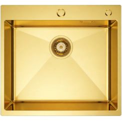 Ruvetti Masivo évier en acier inoxydable 50x50 cm doré 5002M_PVD_GOLD50_W