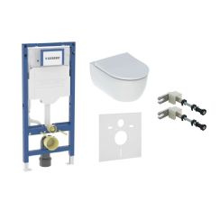 Set châssis encastré Geberit Duofix 111.320.00.6, cuvette de WC Geberit iCon 503.233.00.1, 111.815.00.1, 156.050.00.1