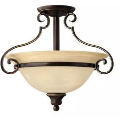 Elstead Lighting Cello plafonnier 2x60 W marron HK-CELLO-SF