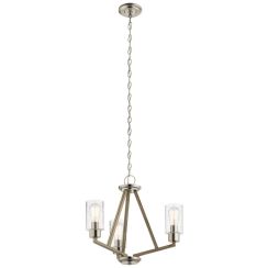 Elstead Lighting Deryn lampe suspendue 3x60 W gris/cendre KL-DERYN3-DAG