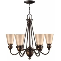 Elstead Lighting Mayflower lampe suspendue 6x60 W marron HK-MAYFLOWER6