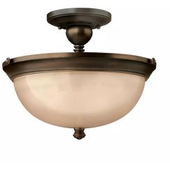 Elstead Lighting Mayflower plafonnier 3x60 W marron HK-MAYFLOWER-SF