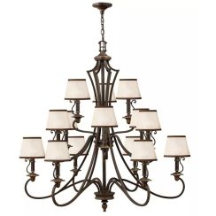 Elstead Lighting Plymouth lampe suspendue x40 W marron HK-PLYMOUTH15