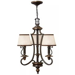 Elstead Lighting Plymouth lampe suspendue 3x40 W marron HK-PLYMOUTH3