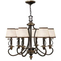 Elstead Lighting Plymouth lampe suspendue 6x40 W marron HK-PLYMOUTH6