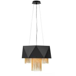 Elstead Lighting Zuma lampe suspendue 6x60 W noir-doré HK-ZUMA6-SBG