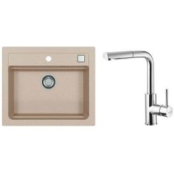 Set évier en granit Alveus Atrox 1131993, mitigeur de cuisine Alveus Siros 1129047