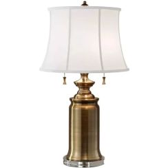 Elstead Lighting Stateroom lampe de table 2x60 W blanc-laiton FE-STATEROOM-TL-BB