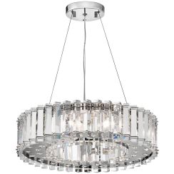 Elstead Lighting Crystal Skye lampe suspendue x3 W chrome KL-CRYSTAL-SKYE8