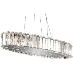 Elstead Lighting Crystal Skye lampe suspendue x3 W chrome KL-CRYSTAL-SKYE-I-L