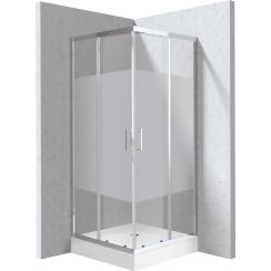 Deante Funkia Evo cabine avec receveur 80x80 cm carrée chrome brillant/verre transparent KYC_Z0E88P