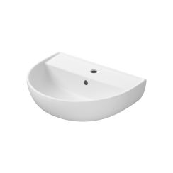 Cersanit Ovida lavabo 50.5x40 cm semi-circulaire classique blanc brillant K36-031