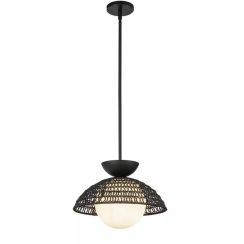 Elstead Lighting Perth lampe suspendue 1x60 W noir ALM-PERTH-P-BK