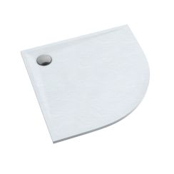 Schedline Libra White Stone receveur de douche semi-circulaire 90x90 cm blanc 3SP.L1O-9090/B/ST