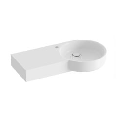 Ravak ARC lavabo 83x43.5 cm rectangulaire avec plateau blanc brillant XJXL1283000