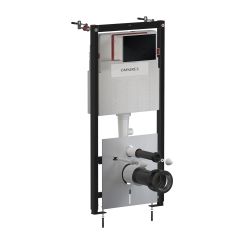 Omnires Flush Set châssis encastré avec bouton de chasse d'eau pour cuvette suspendue STFWC1R45-RBL