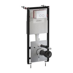 Omnires Flush Set châssis encastré avec bouton de chasse d'eau pour cuvette suspendue STFWC1R45-RCR