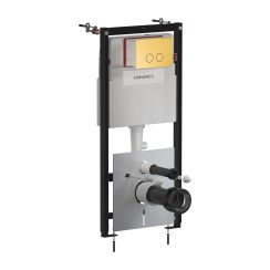 Omnires Flush Set châssis encastré avec bouton de chasse d'eau pour cuvette suspendue STFWC1R45-RGLB