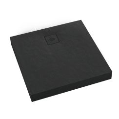 Schedline Nonlimits Black Stone receveur de douche carré 80x80 cm noir 3ST.N2K-8080/C/ST-M1/C/ST