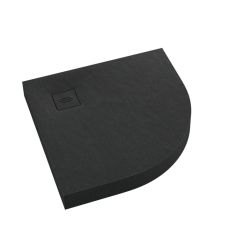 Schedline Nonlimits Black Stone receveur de douche semi-circulaire 90x90 cm noir 3ST.N1O-9090/C/ST-M1/C/ST