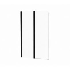 Ravak Chrome paroi de baignoire 100 cm deux pièces noir brillant/verre transparent 7QLA0300Z1