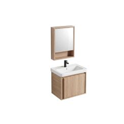 Rea Gama lavabo avec meuble et miroir 50 cm marron REA-M0202