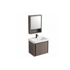 Rea Gama lavabo avec meuble et miroir 50 cm marron REA-M0201