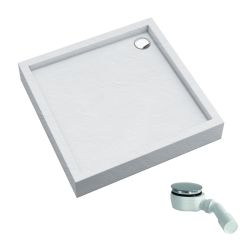 Schedline Favory Plus White Stone receveur de douche carré 90x90 cm blanc 3ST.F1K-9090/B/ST