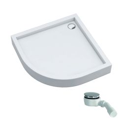 Schedline Favory Plus White Stone receveur de douche semi-circulaire 80x80 cm blanc 3ST.F1O-8080/B/ST