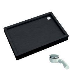 Schedline Favory Plus Black Mat receveur de douche rectangulaire 100x90 cm noir 3ST.F1P-90100/C/MG