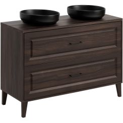 Set armoire Comad Dorothy Ristretto DOROTHY RISTRETTO 82-120-46-2S, lavabo Comad River 1 RIVER 1 BLACK MATT UN 40 ( E-6595 ), RISTRETTO 89-120-46 M