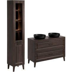 Set armoire Comad Dorothy Ristretto DOROTHY RISTRETTO 82-120-46-2S, armoire Comad Dorothy Ristretto DOROTHY RISTRETTO 80-40-2D, RIVER 1 BLACK MATT UN 40 ( E-6595 ), RISTRETTO 89-120-46 M