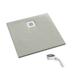 Schedpol Kalait Cement Stone receveur de douche carré 90x90 cm ciment 3.3201/CT/ST-M2