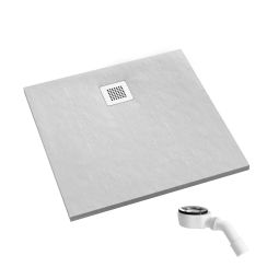 Schedpol Kalait White Stone receveur de douche rectangulaire 80x80 cm blanc 3.3200/B/ST-M2