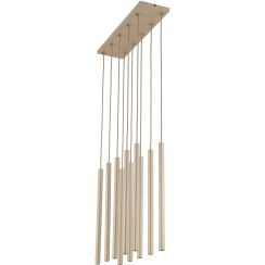 TK Lighting Ferro lampe suspendue x8 W sable-champagne 11491