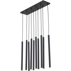 TK Lighting Ferro lampe suspendue x8 W noir 11489