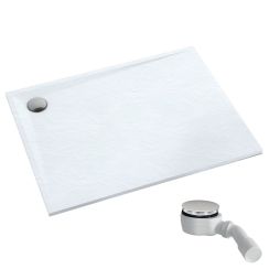 Schedpol Etrusco White Stone receveur de douche rectangulaire 140x90 cm blanc 3.471/B/ST
