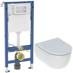 Set cuvette de WC Geberit iCon 503.233.00.1, châssis encastré Geberit Duofix 111.170.00.2